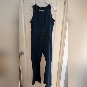 Denim Sleeveless Jumpsuit